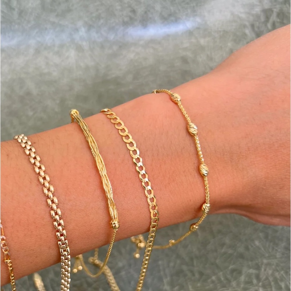 M JEWELERS NY 14k Solid Gold Cuban Link Bracelet